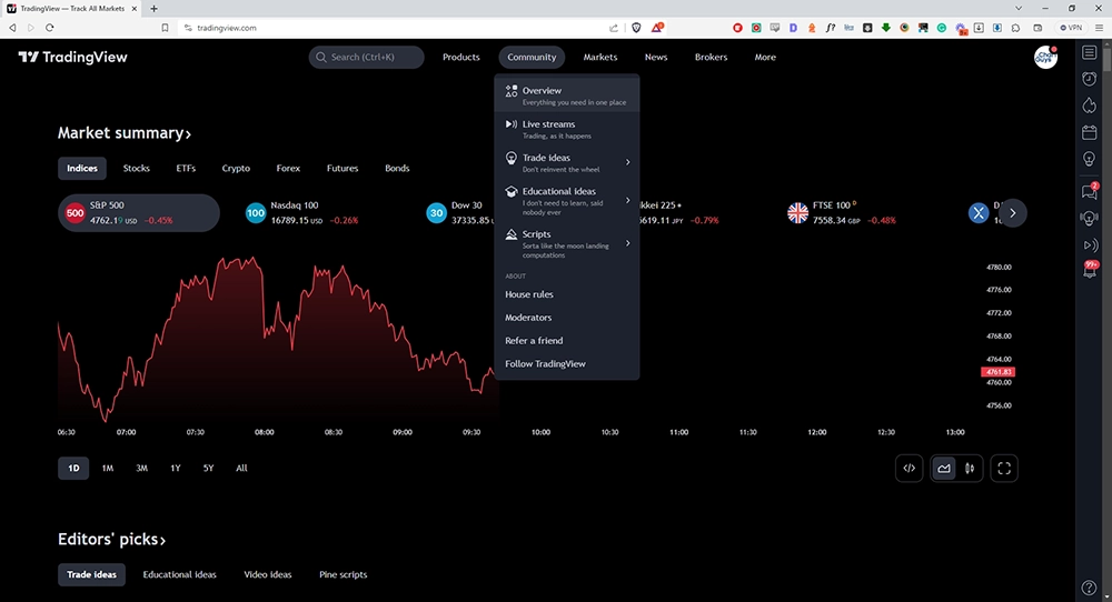 Tradingview Paper Trading Step 1