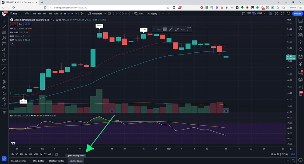 Tradingview Paper Trading Step 2