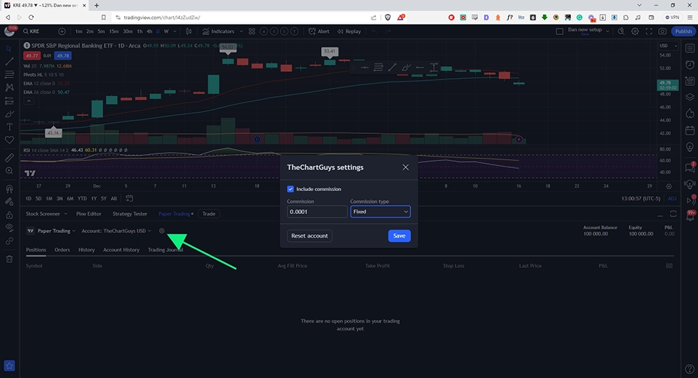 Tradingview Paper Trading Step 4