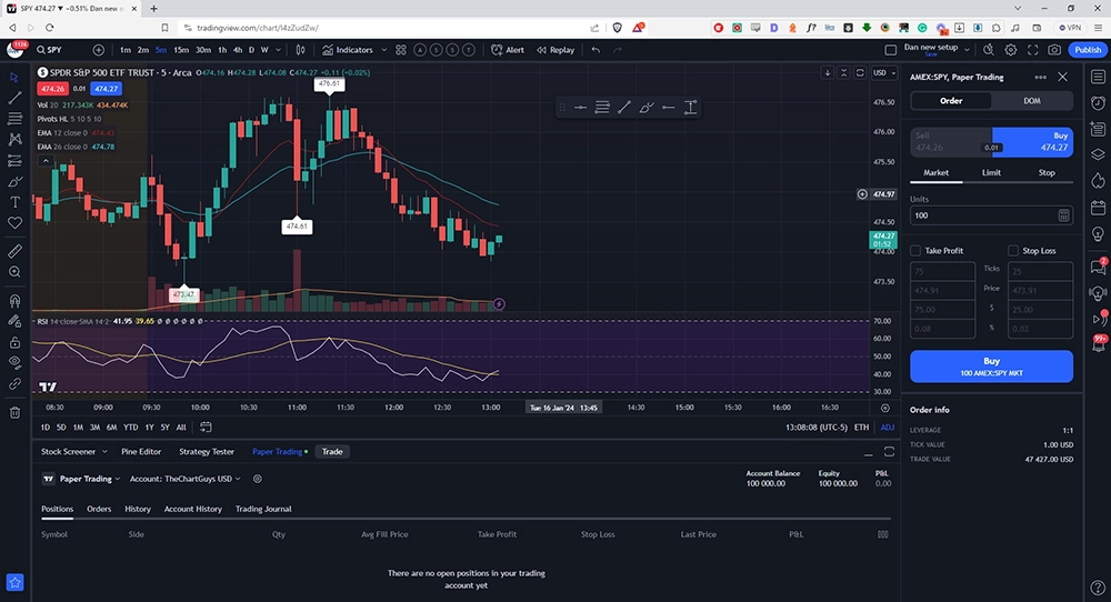 Tradingview Paper Trading Step 5