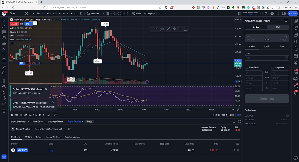 Tradingview Paper Trading Step 6