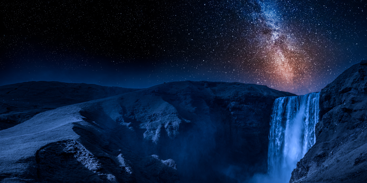 Waterfall & Night Sky